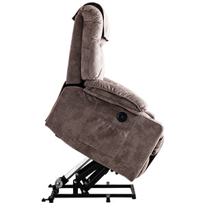 CD0150EF21D-D099M Power Lift Chair Recliner for Elderly, Massage Recliners with Heat,For tall men, Red Brown