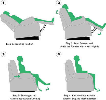 CR6488HF71D-C773 Swivel Rocker Recliner Chair, Manual Fabric Glider Nursery Recliner Chair