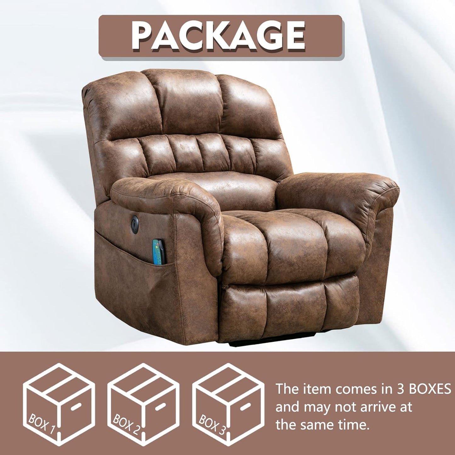 CD0212BF21D-J143M Large Power Lift Recliner Chairs with Massage and Heat for Elderly Big People