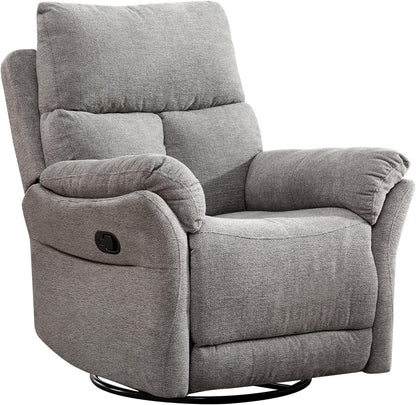 CR6488HF71D-C773 Swivel Rocker Recliner Chair, Manual Fabric Glider Nursery Recliner Chair